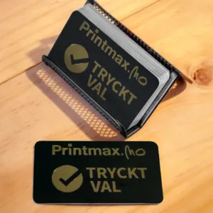 Plastkort med guldfolie