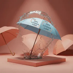 Paraplyn med eget reklamtryck