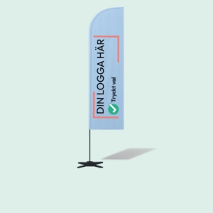 Beachflagga i vingform