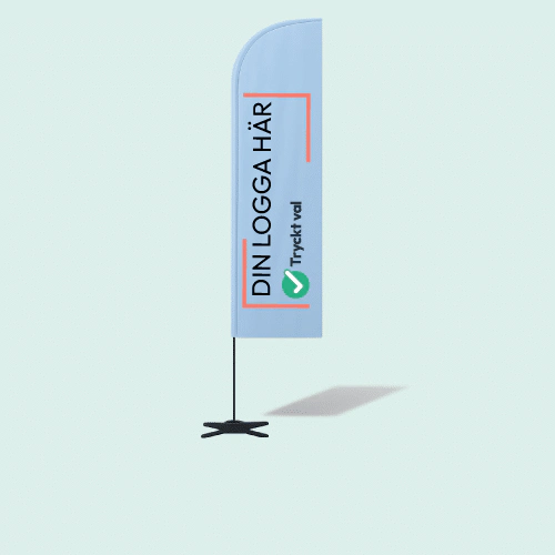 Beachflagga i vingform