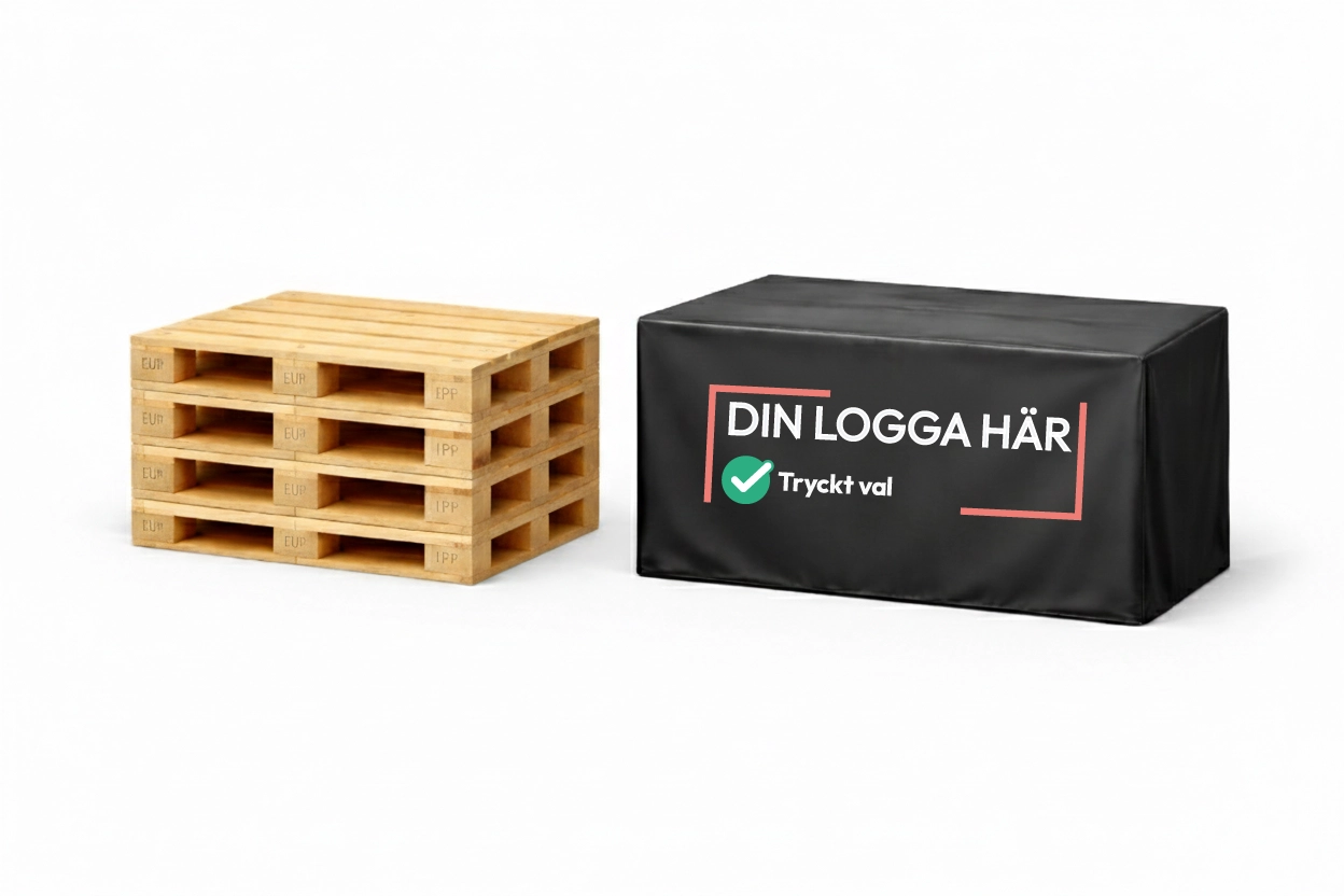 Pallöverdrag i PVC med tryck - För utomhusbruk