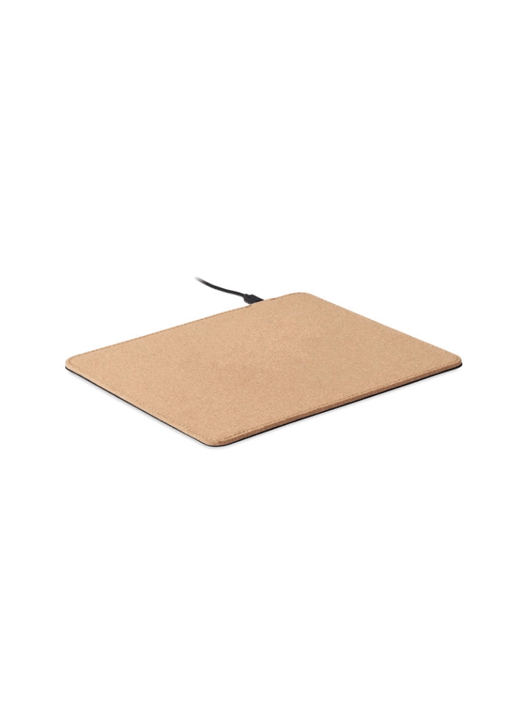 Produktbild Musmatta i kork med trådlös laddning