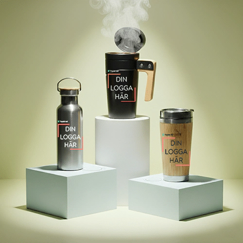 Termosar med eget tryck från tryckt val