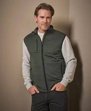 Mjuk fleeceväst med stretch - herr
